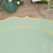 10 Round 13" Plastic Charger Plates with Scalloped Rim