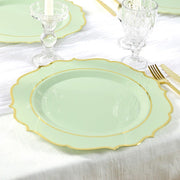 10 Round 13" Plastic Charger Plates with Scalloped Rim