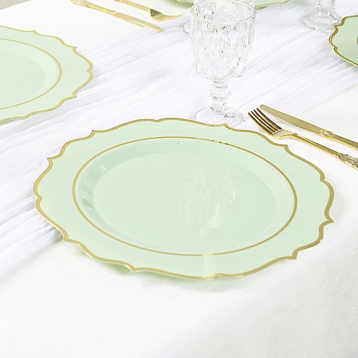 10 Round 13" Plastic Charger Plates with Scalloped Rim