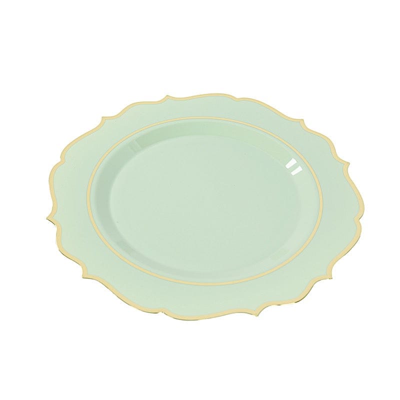 10 Round 13" Plastic Charger Plates with Scalloped Rim