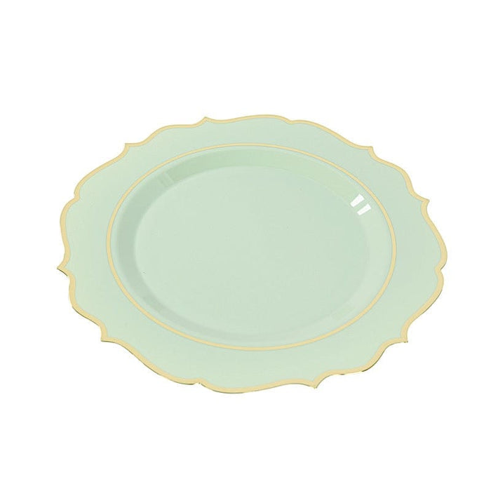 10 Round 13" Plastic Charger Plates with Scalloped Rim