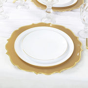 10 Round 13" Plastic Charger Plates with Scalloped Rim