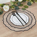 10 Round 13" Plastic Charger Plates with Scalloped Rim