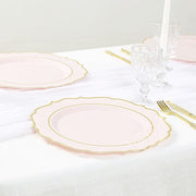 10 Round 13" Plastic Charger Plates with Scalloped Rim