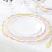 10 Round 13" Plastic Charger Plates with Scalloped Rim