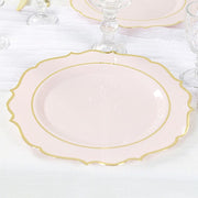 10 Round 13" Plastic Charger Plates with Scalloped Rim