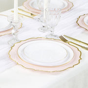 10 Round 13" Plastic Charger Plates with Scalloped Rim