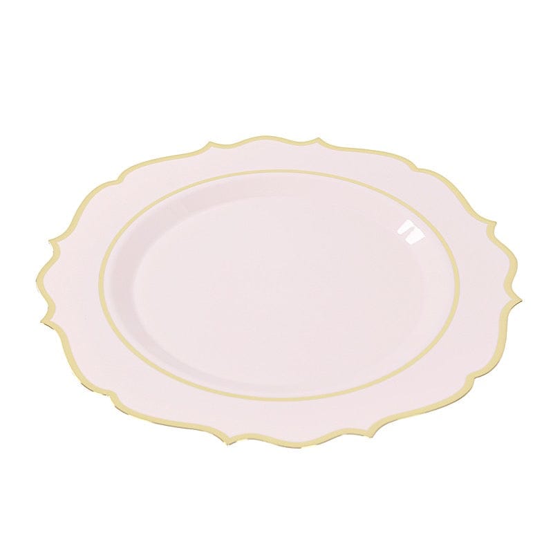 10 Round 13" Plastic Charger Plates with Scalloped Rim