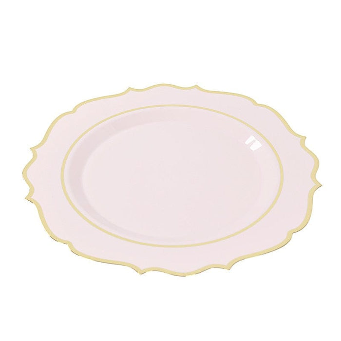 10 Round 13" Plastic Charger Plates with Scalloped Rim