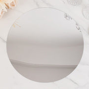 10 Round 14" Decorative Mirror Plastic Charger Plates MIRR_PS_RND_14_SILV