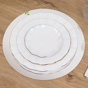 10 Round 14" Decorative Mirror Plastic Charger Plates MIRR_PS_RND_14_SILV