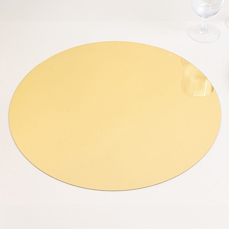 10 Round 16" Decorative Mirror Plastic Charger Plates