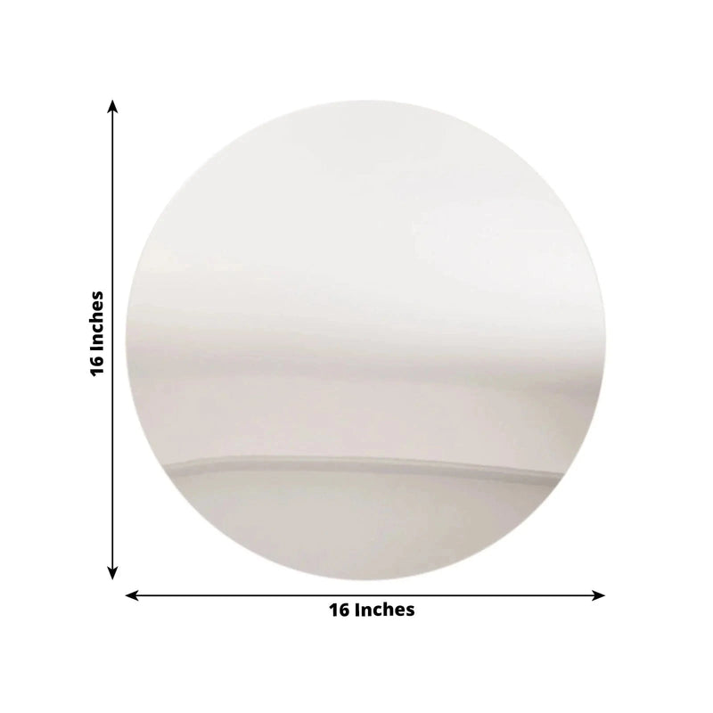 10 Round 16" Decorative Mirror Plastic Charger Plates