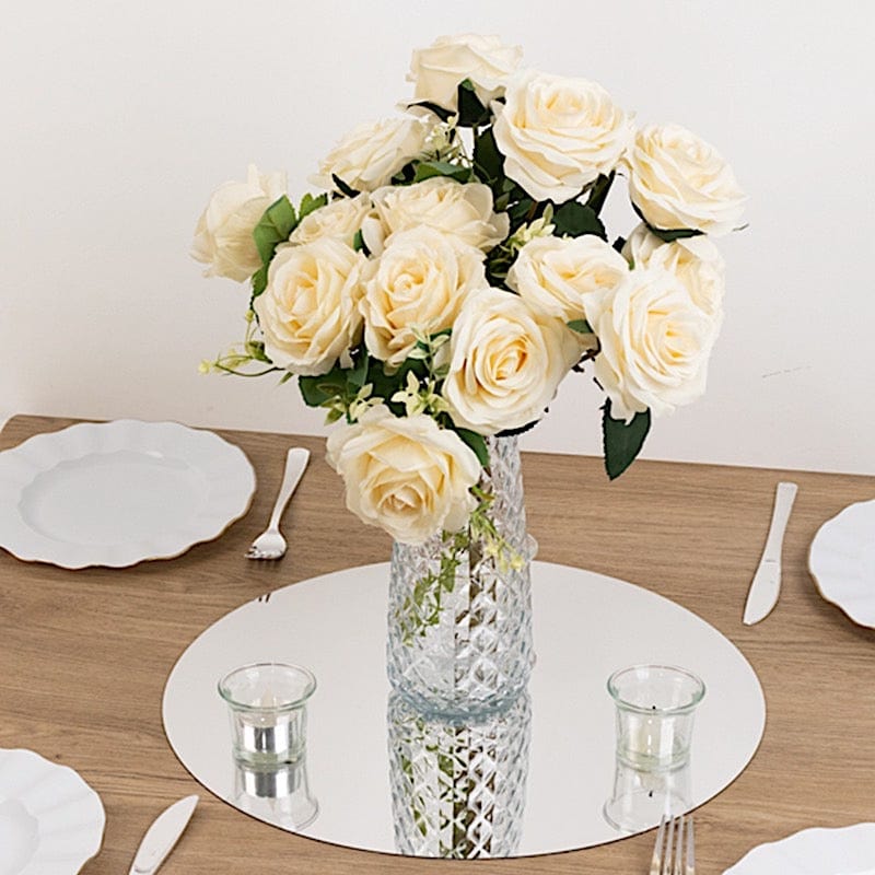 10 Round 16" Decorative Mirror Plastic Charger Plates