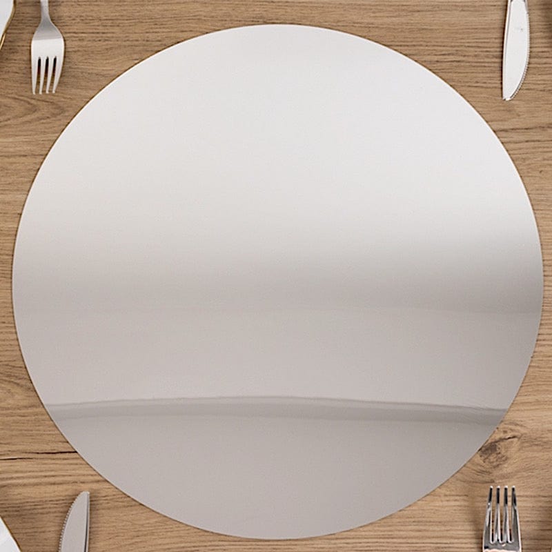 10 Round 16" Decorative Mirror Plastic Charger Plates