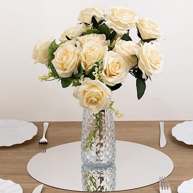 10 Round 16" Decorative Mirror Plastic Charger Plates