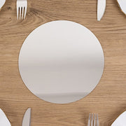 10 Round 8" Decorative Mirror Plastic Charger Plates MIRR_PS_RND_8_SILV