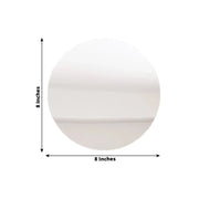 10 Round 8" Decorative Mirror Plastic Charger Plates MIRR_PS_RND_8_SILV