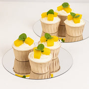 10 Round 8" Decorative Mirror Plastic Charger Plates MIRR_PS_RND_8_SILV