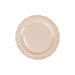 10 Round Plastic Salad and Dinner Plates with Embossed Scalloped Rim - Disposable Tableware DSP_PLR0024_10_TAUGD