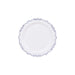 10 Round Plastic Salad and Dinner Plates with Embossed Scalloped Rim - Disposable Tableware DSP_PLR0024_10_WHTBL
