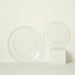 10 Round Plastic Salad Dinner Plates with Beaded Rim - Disposable Tableware