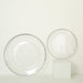 10 Round Plastic Salad Dinner Plates with Beaded Rim - Disposable Tableware