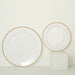 10 Round Plastic Salad Dinner Plates with Beaded Rim - Disposable Tableware