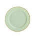 10 Round Plastic Salad Dinner Plates with Beaded Rim - Disposable Tableware DSP_PLR4239_10_SGGD