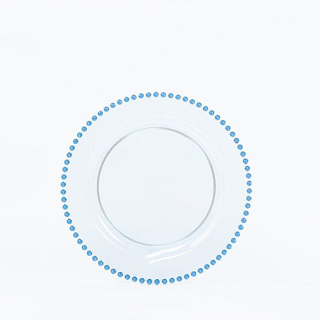 10 Round Plastic Salad Dinner Plates with Beaded Rim - Disposable Tableware DSP_PLR4239_10_T086