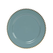 10 Round Plastic Salad Dinner Plates with Beaded Rim - Disposable Tableware DSP_PLR4239_8_086GD