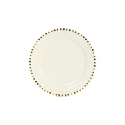 10 Round Plastic Salad Dinner Plates with Beaded Rim - Disposable Tableware DSP_PLR4239_8_IVRGD