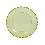 10 Round Plastic Salad Dinner Plates with Beaded Rim - Disposable Tableware DSP_PLR4239_8_T087