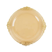 10 Round Plastic Salad Dinner Plates with Embossed Baroque Rim - Disposable Tableware DSP_PLR1310_7_TGDGD