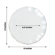 10 Round Plastic Salad Dinner Plates with Gold Wavy Rim - Disposable Tableware
