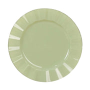 10 Round Plastic Salad Dinner Plates with Gold Wavy Rim - Disposable Tableware DSP_PLR0016_11_SGGD