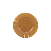 10 Round Plastic Salad Dinner Plates with Gold Wavy Rim - Disposable Tableware DSP_PLR0016_6_GDGD
