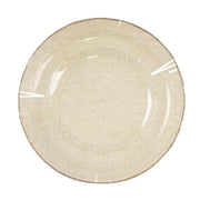 10 Round Plastic Salad Dinner Plates with Gold Wavy Rim - Disposable Tableware DSP_PLR0016_9_GLGD