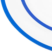 10 Round Plastic Salad Plates with Gold Rim - Disposable Tableware