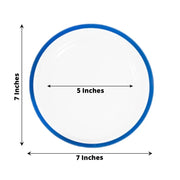 10 Round Plastic Salad Plates with Gold Rim - Disposable Tableware