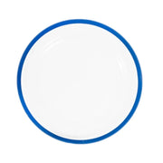 10 Round Plastic Salad Plates with Gold Rim - Disposable Tableware DSP_PLR0012_7_CLBLU