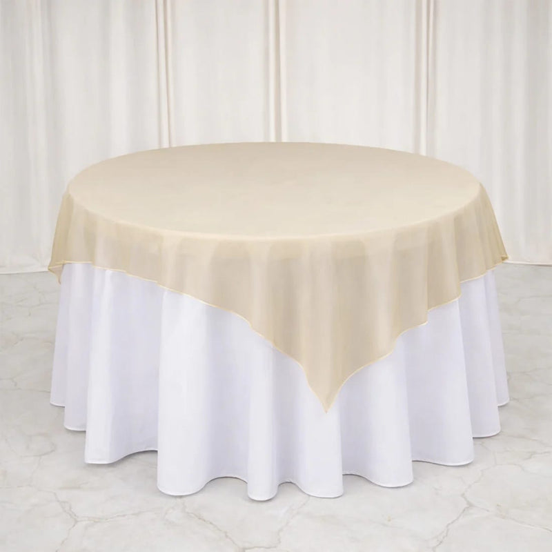 10 Sheer 72" x 72" Organza Table Overlay