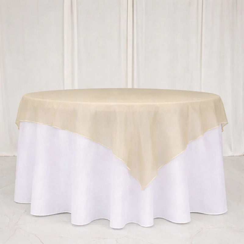 10 Sheer 72" x 72" Organza Table Overlay