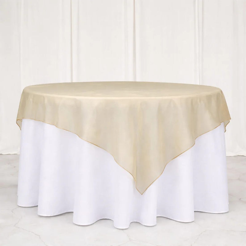 10 Sheer 72" x 72" Organza Table Overlay