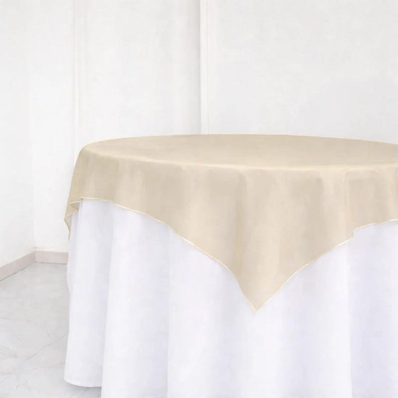 10 Sheer 72" x 72" Organza Table Overlay