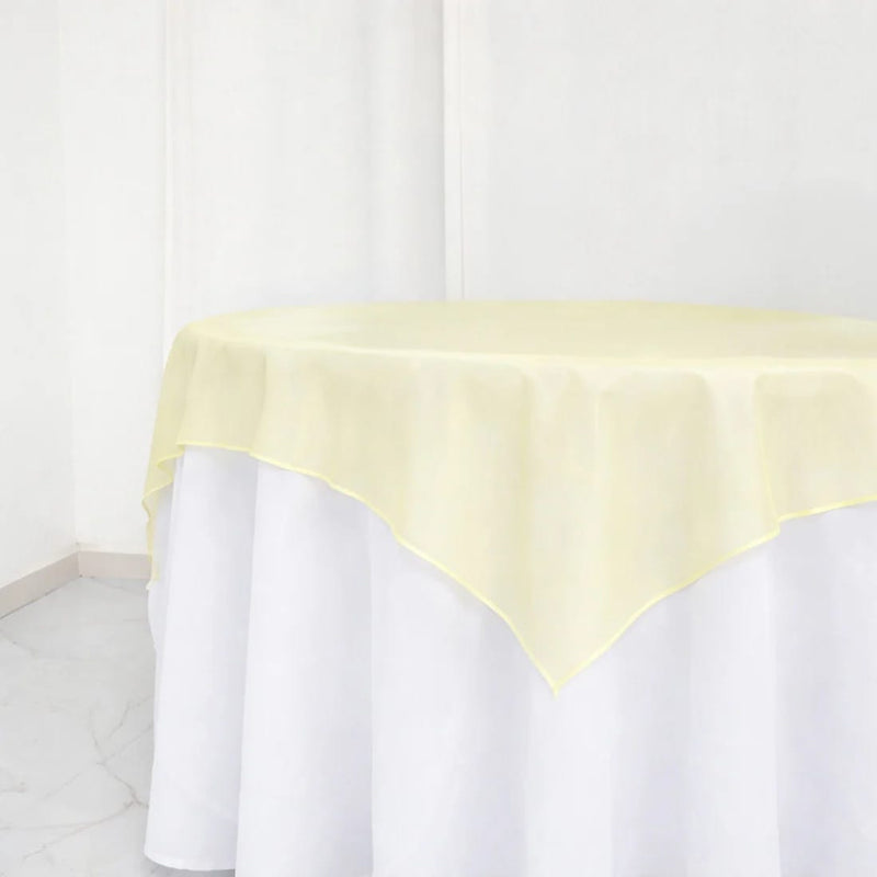 10 Sheer 72" x 72" Organza Table Overlay