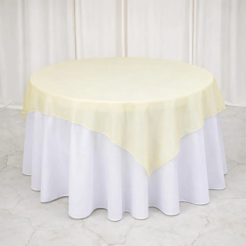 10 Sheer 72" x 72" Organza Table Overlay