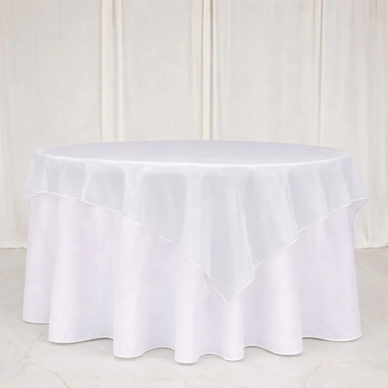 10 Sheer 72" x 72" Organza Table Overlay