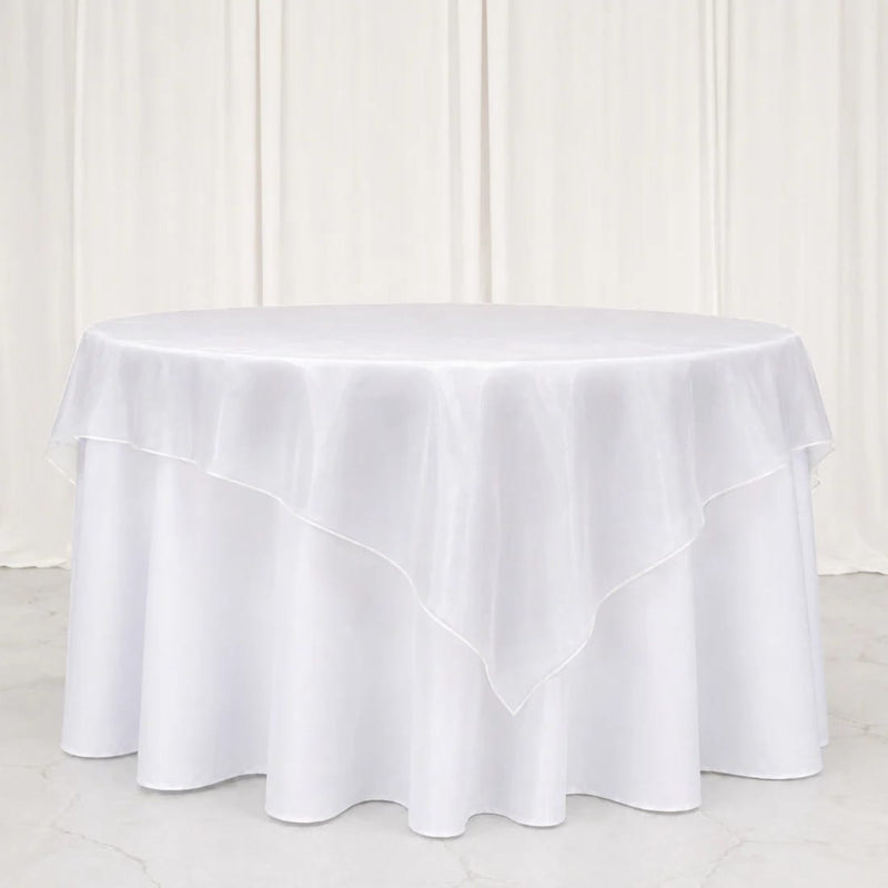 10 Sheer 72" x 72" Organza Table Overlay