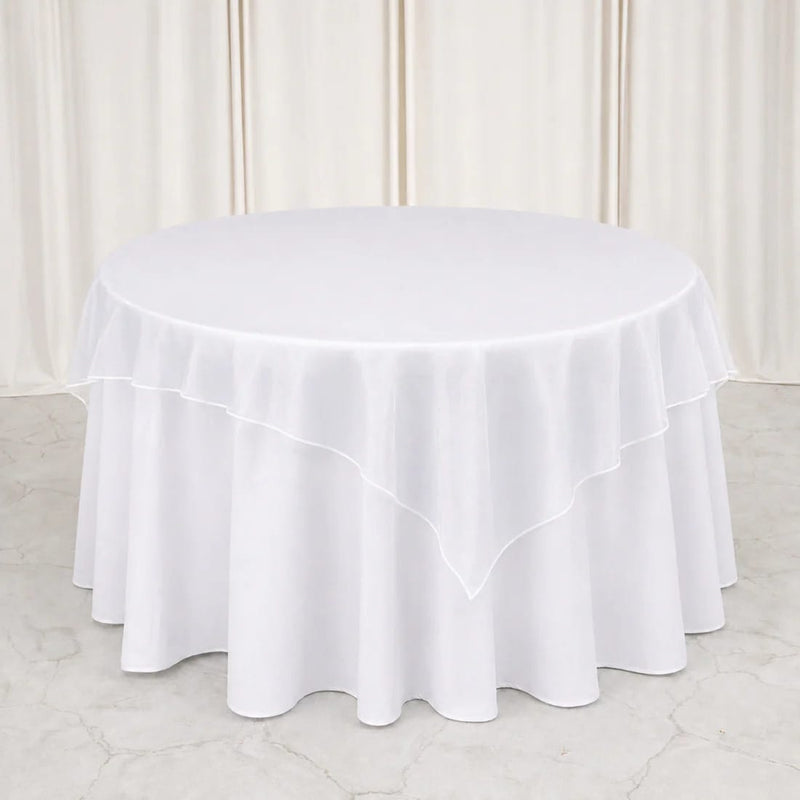 10 Sheer 72" x 72" Organza Table Overlay